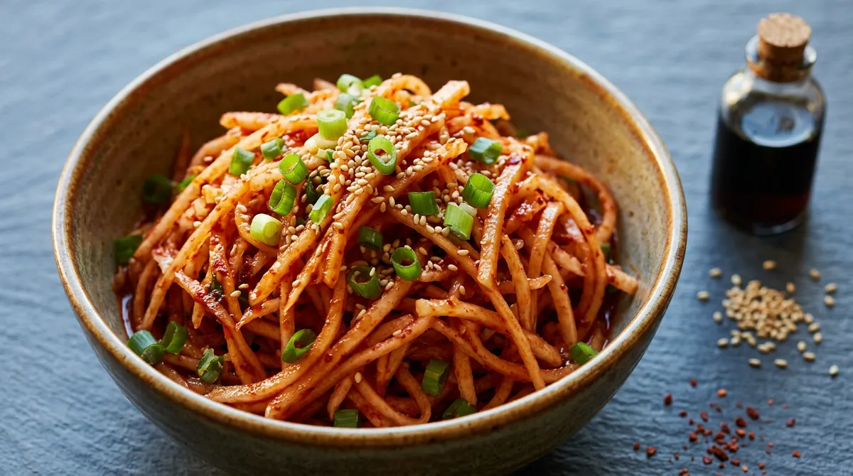 무생채, 절이고 물 버리는 이 과정 하나가 맛을 결정해요