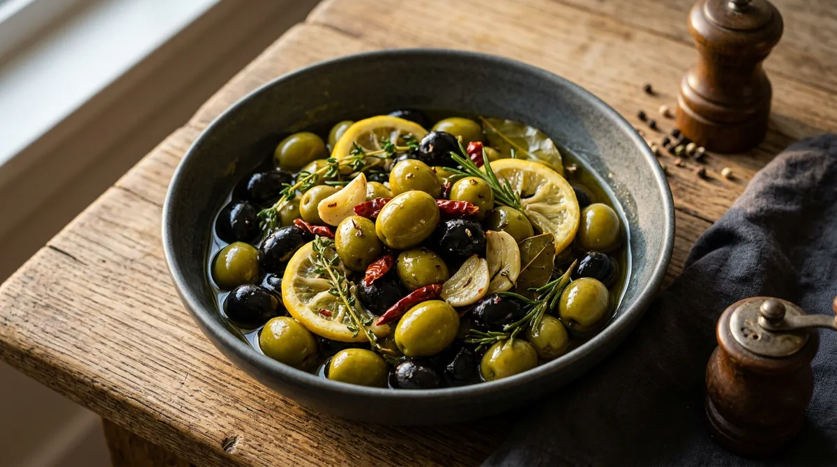 Marinated Olives — One Day of Marinating Lets Herbs and Garlic Soak All the Way Through