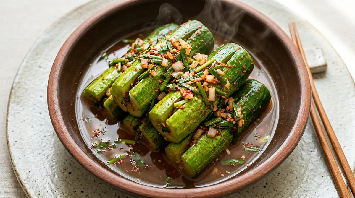 Oisobagi (Stuffed Cucumber Kimchi), Adding the Pickling Brine to the Seasoning Gets the Saltiness Just Right