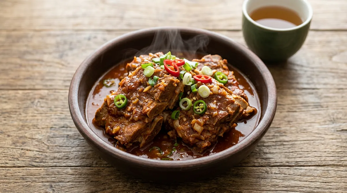 등뼈찜, 된장 넣고 삶으니까 잡내가 싹 없어졌어요