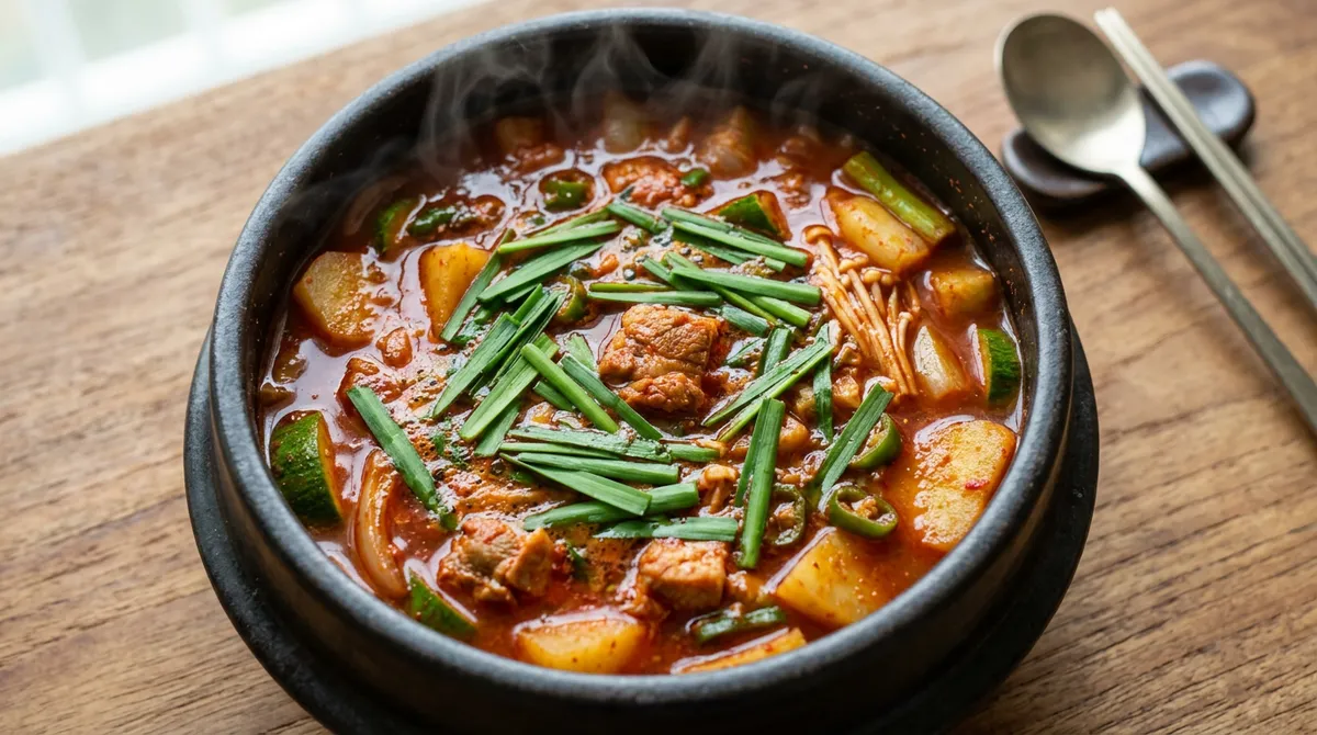 Chive Pork Stew - The Key Is Braising the Meat First to Let the Seasoning Soak In