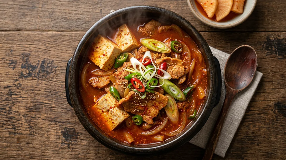 Durutchigi (Pork and Tofu Stew) - Boiling the Seasoning Separately Is the Secret to the Broth's Depth