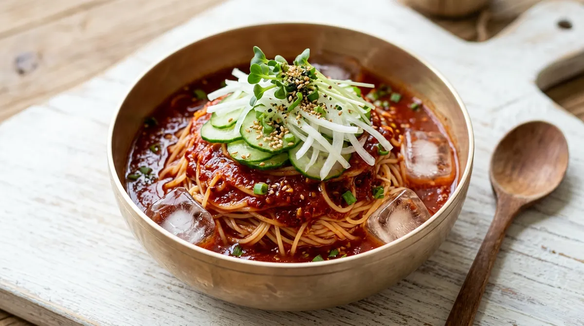 매콤한 토마토 냉파스타, 얼음 동동 넣어서 먹으면 여름에 이게 최고예요