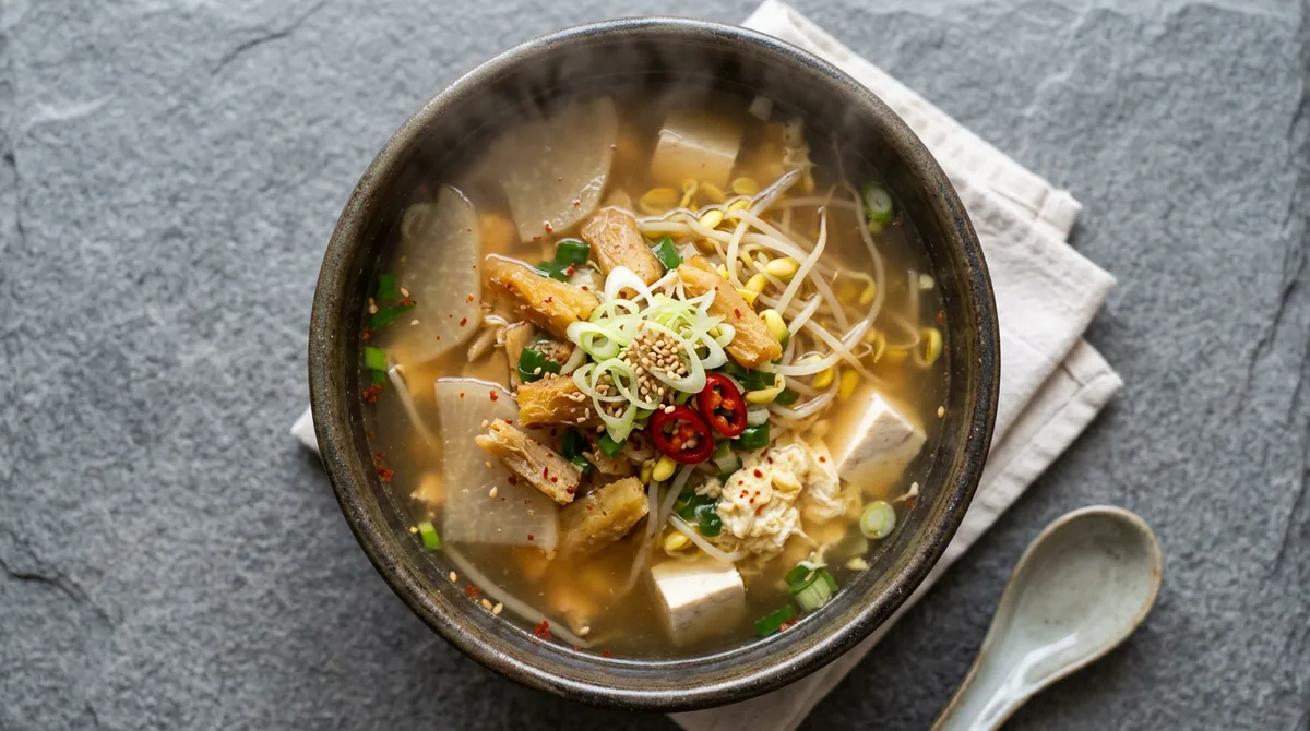황태국, 들기름에 볶아서 끓이니까 구수한 맛이 달라요